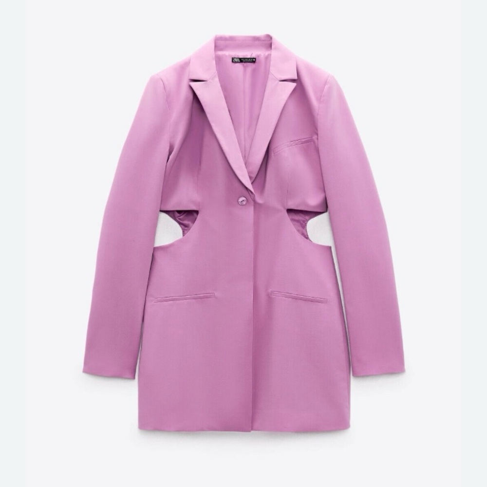 Zara lilac cut out dress